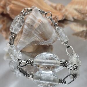 Clear Glass Bead Bracelet — Elegant Women’s Jewelry